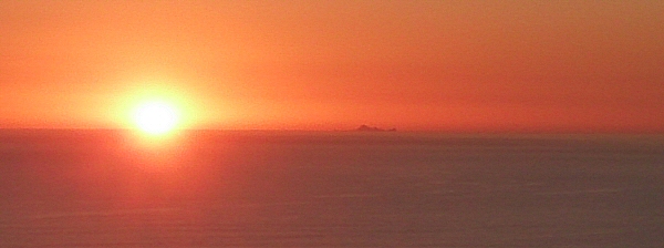 Sunset over the Farallon islands