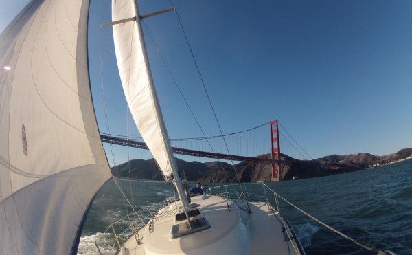 Under the Golden Gate bridge