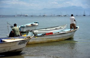 Typical Mexican fishing scene