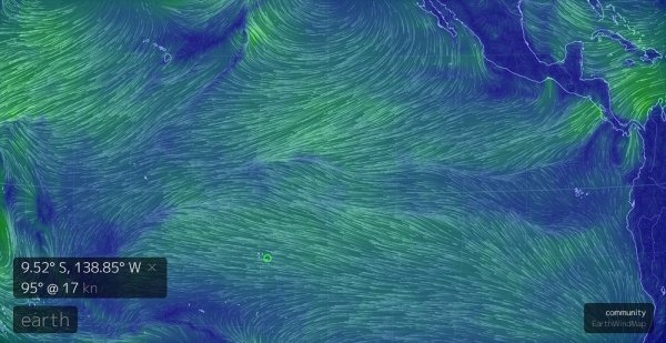 Pacific winds on 9th March